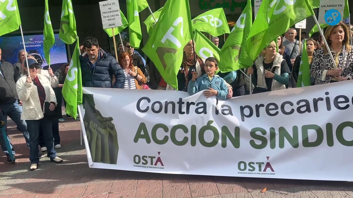Concentración de la plantilla BSH Atención al Usuario en Zaragoza