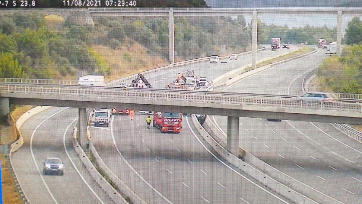 L&#039;accident de Figueres vist des de les càmeres de l&#039;autopista