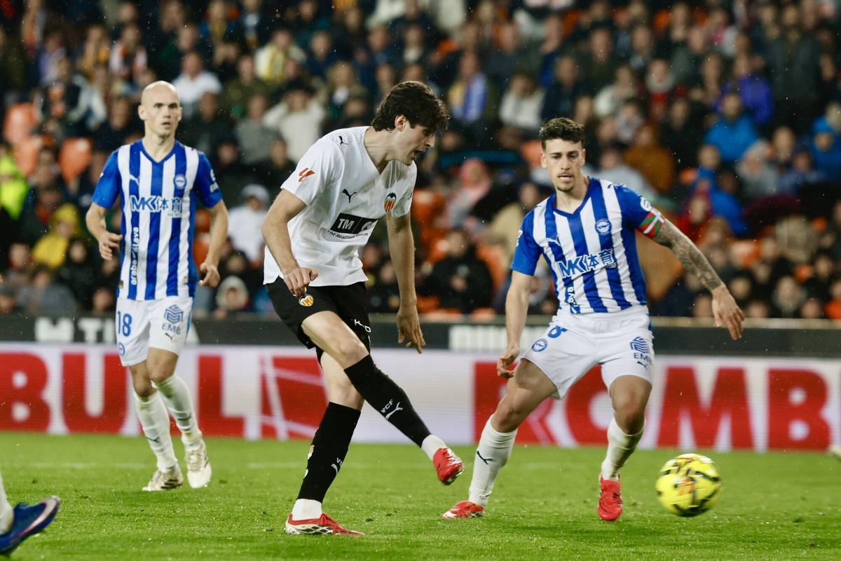 Valencia. Partido de liga Valencia CF vs Deportivo Alavés VLC SPD