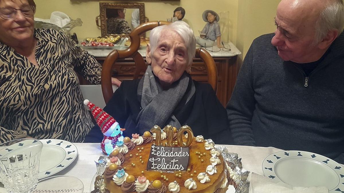 La 'abuela del Bierzo' cumple 110 años en Sabadell