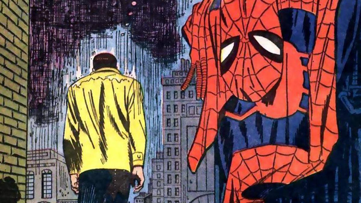 Viñeta de 'Spiderman'' firmada por John Romita.