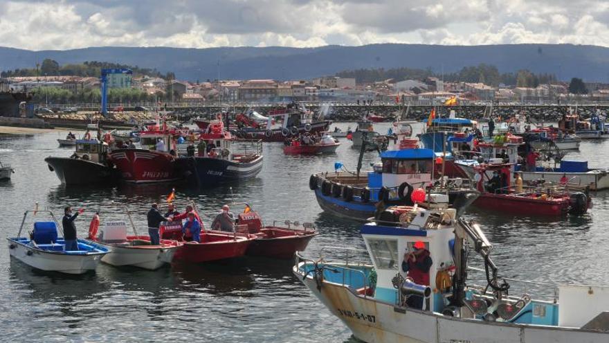 La protesta en Cambados.