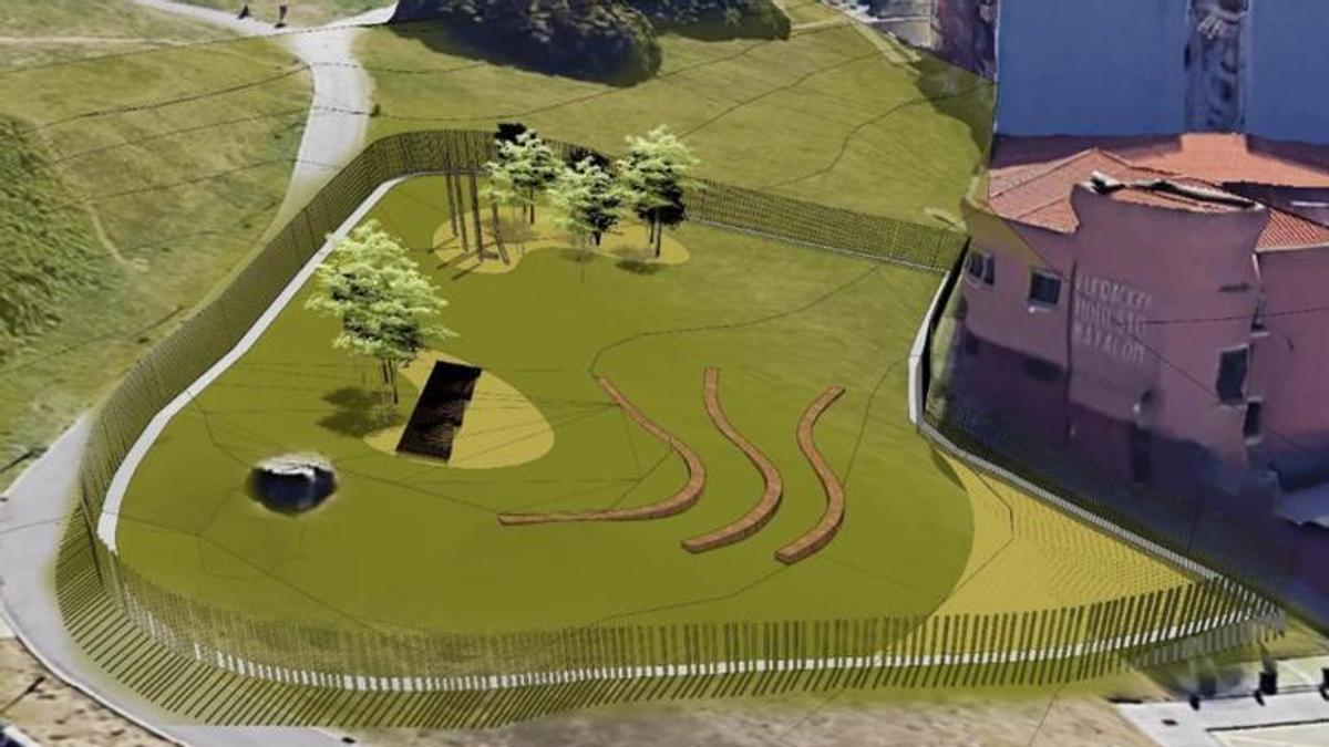 El patio que solicita Cimavilla para el Honesto Batalón y la Escuela de Infantil Los Playinos.