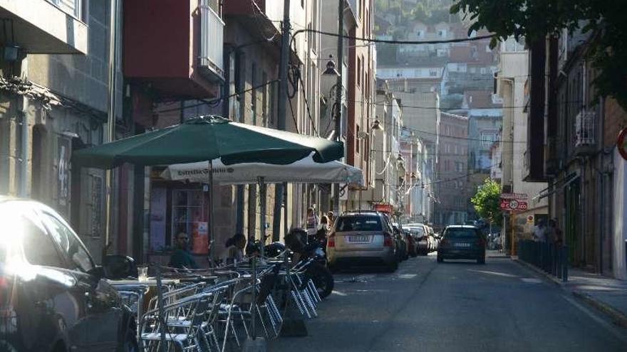 Terrazas en la Avenida Montero Ríos, en el barrio de Banda do Río./GN