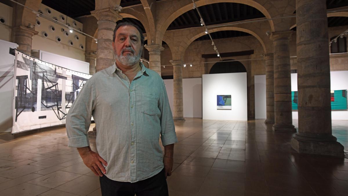 Ángel Haro, ayer, en la Sala Columnas del Palacio Almudí.