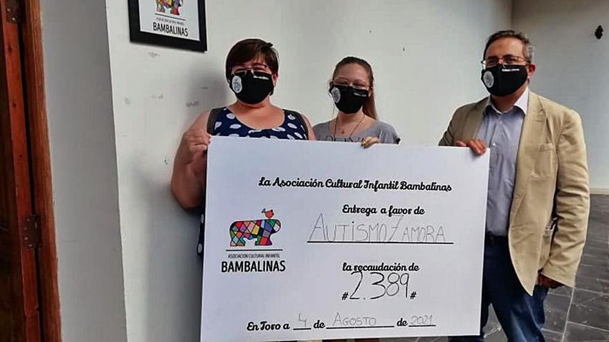Bambalinas hace entrega de 4.778 euros a las asociaciones Corriendo por el Corazón de Hugo y Autismo Zamora