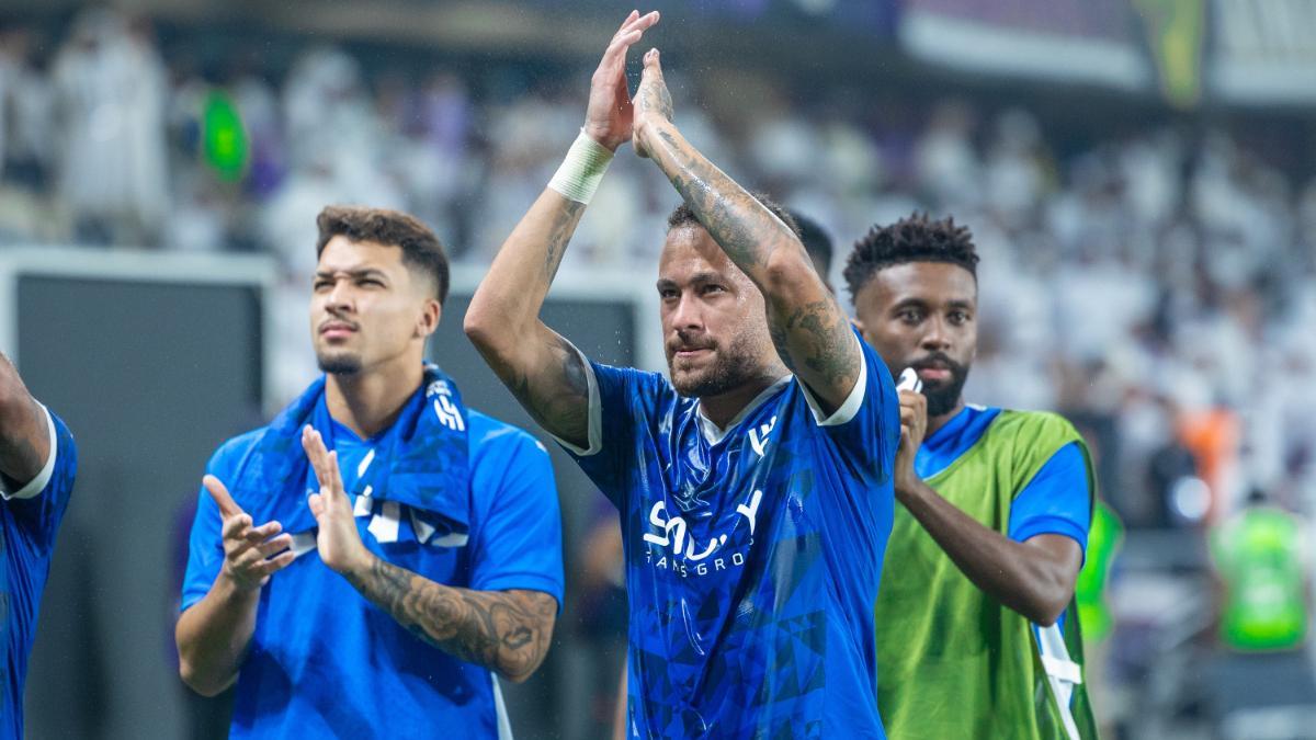 Neymar en su regreso con el Al Hilal