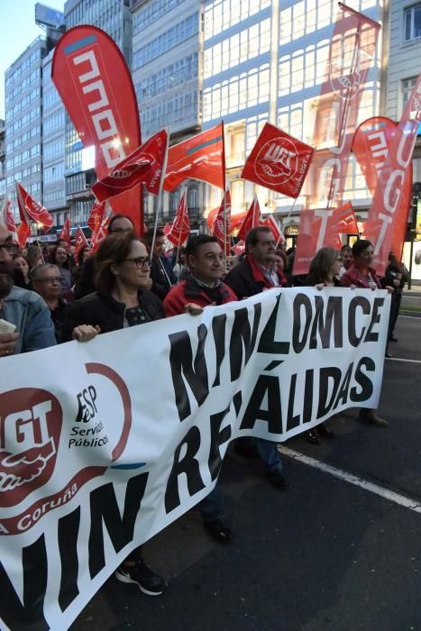 Protestas en A Coruña contra Lomce y reválidas