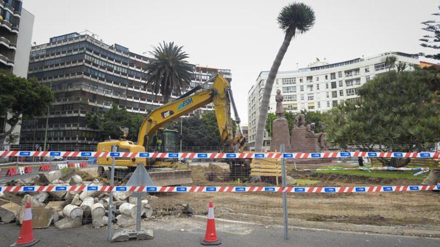 Obras en la Plaza de España