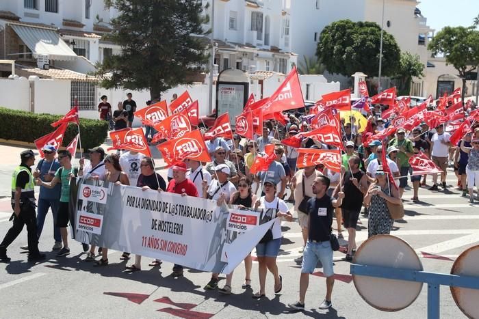 Protesta del sector de la hostelería en La Manga