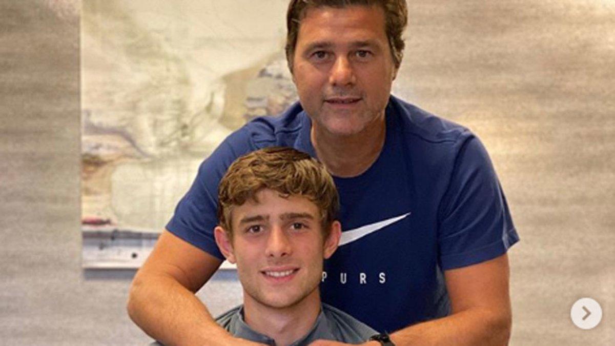 Los dos Pochettino celebraron la renovaciòn con el Tottenham del hijo