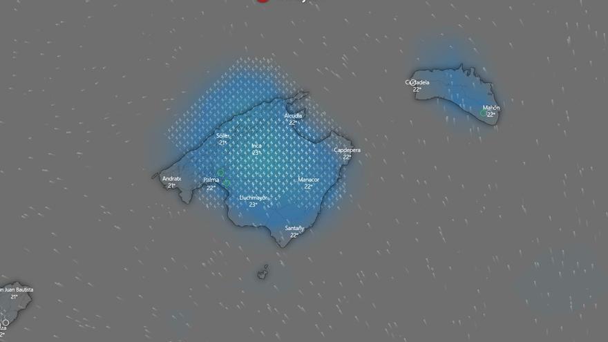 El tiempo en Mallorca: Las lluvias dejan más de 58 litros por metro cuadrado en Binissalem