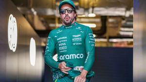 Fernando Alonso, piloto español de Aston Martin, durante el GP de China disputado en Shangái.
