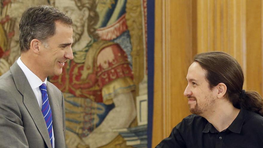 Felipe VI y Pablo Iglesias, en una imagen de archivo.