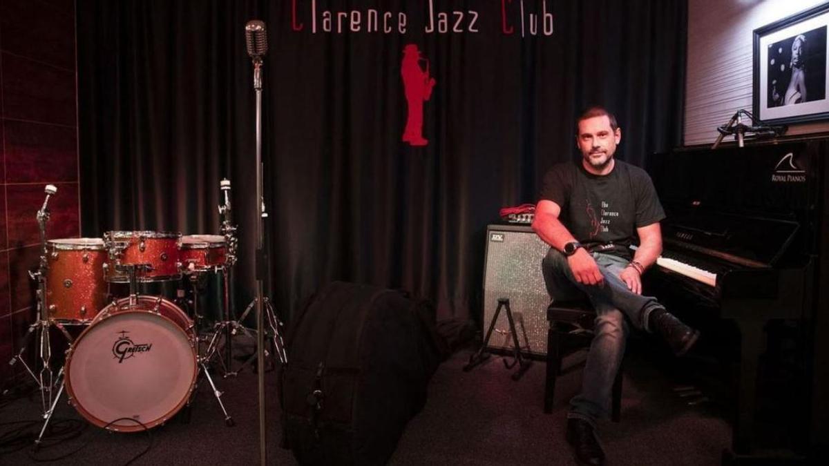 Javier Salinas, en el Clarence Jazz Club de Torremolinos
