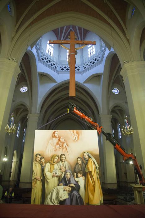 Traver Calzada instala dos nuevos lienzos en Santa María