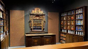 Sala del Museu de Llívia dedicada a la farmacia Esteve.