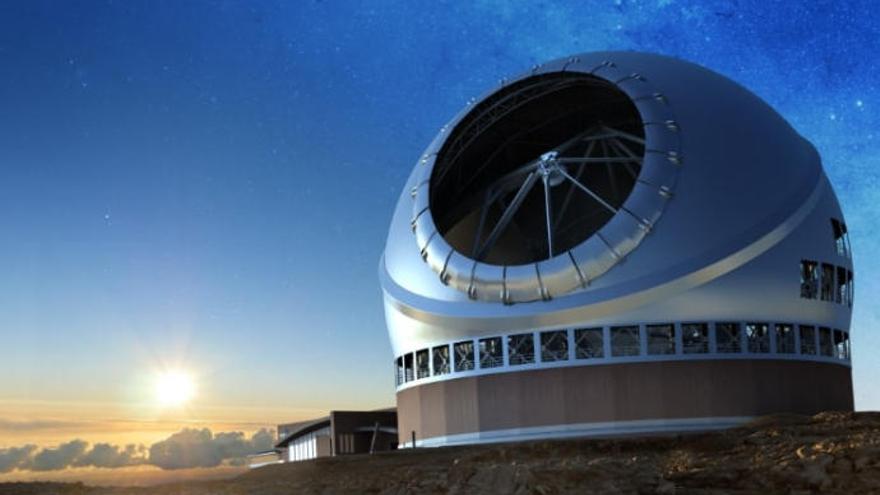 Recreación del Telescopio de Treinta Metros.