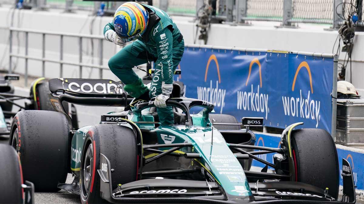 Fernando Alonso, tras la clasificación en el Circuit de Barcelona