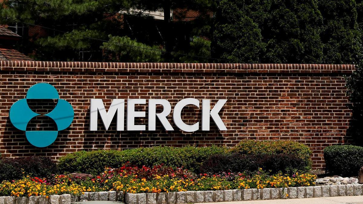 Una imagen del logo de Merck