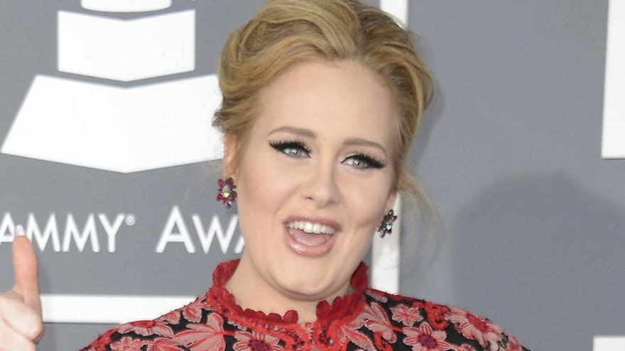 La cantante Adele en la entrega de los Grammy 2013.