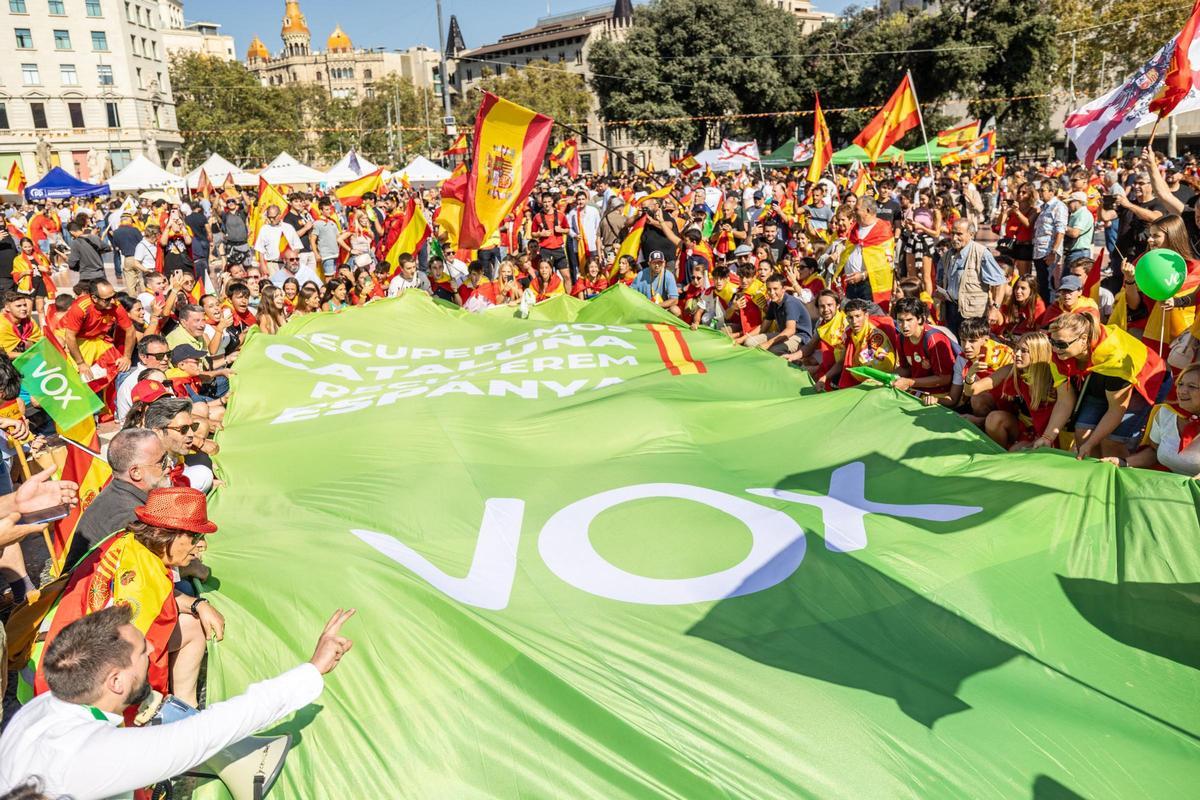 Manifestación por el 12-O en Barcelona