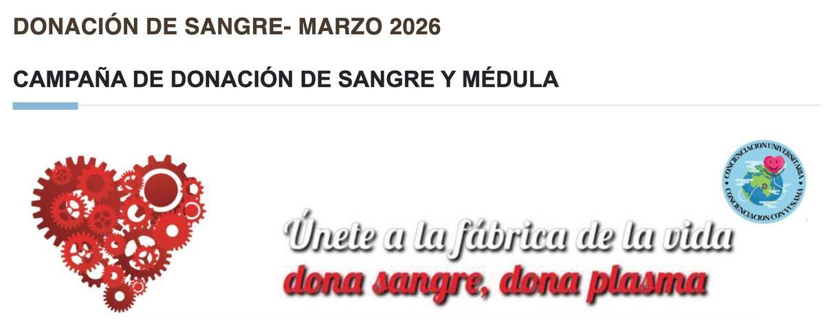 Cartel de la maratón de donación de sangre