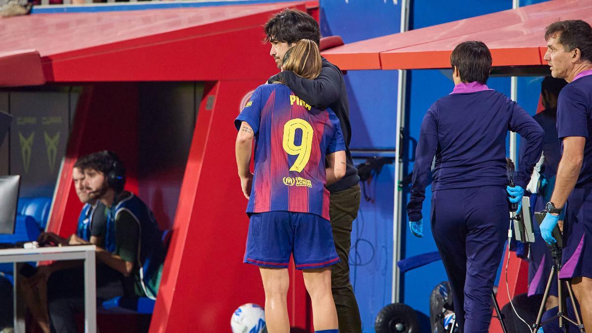 Pere Romeu con Claudia Pina en un partido