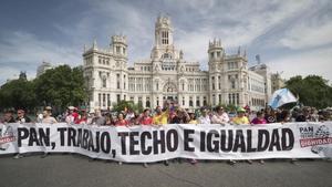 Manifestación de las Marchas de la Dignidad, este sábado en Madrid.