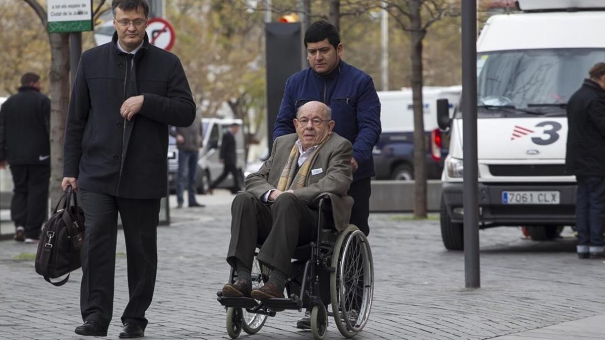 Fèlix Millet, este miércoles, a su llegada a la Ciutat de la Justícia.