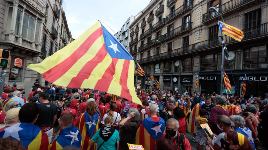 Una Diada con menor afluencia toma las calles de Barcelona