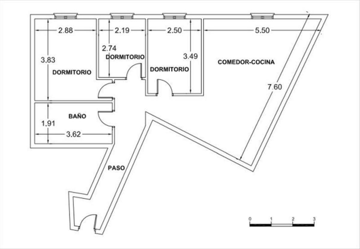Galería de fotos: Un piso con tres habitaciones por 130.000 euros, en venta en Benicarló