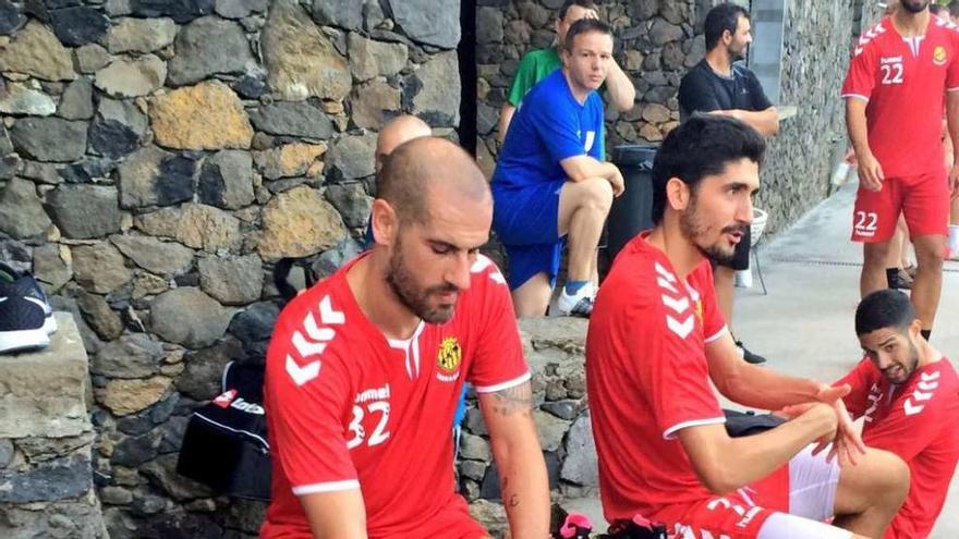 Lopo, ayer antes del entrenamiento del Nàstic.