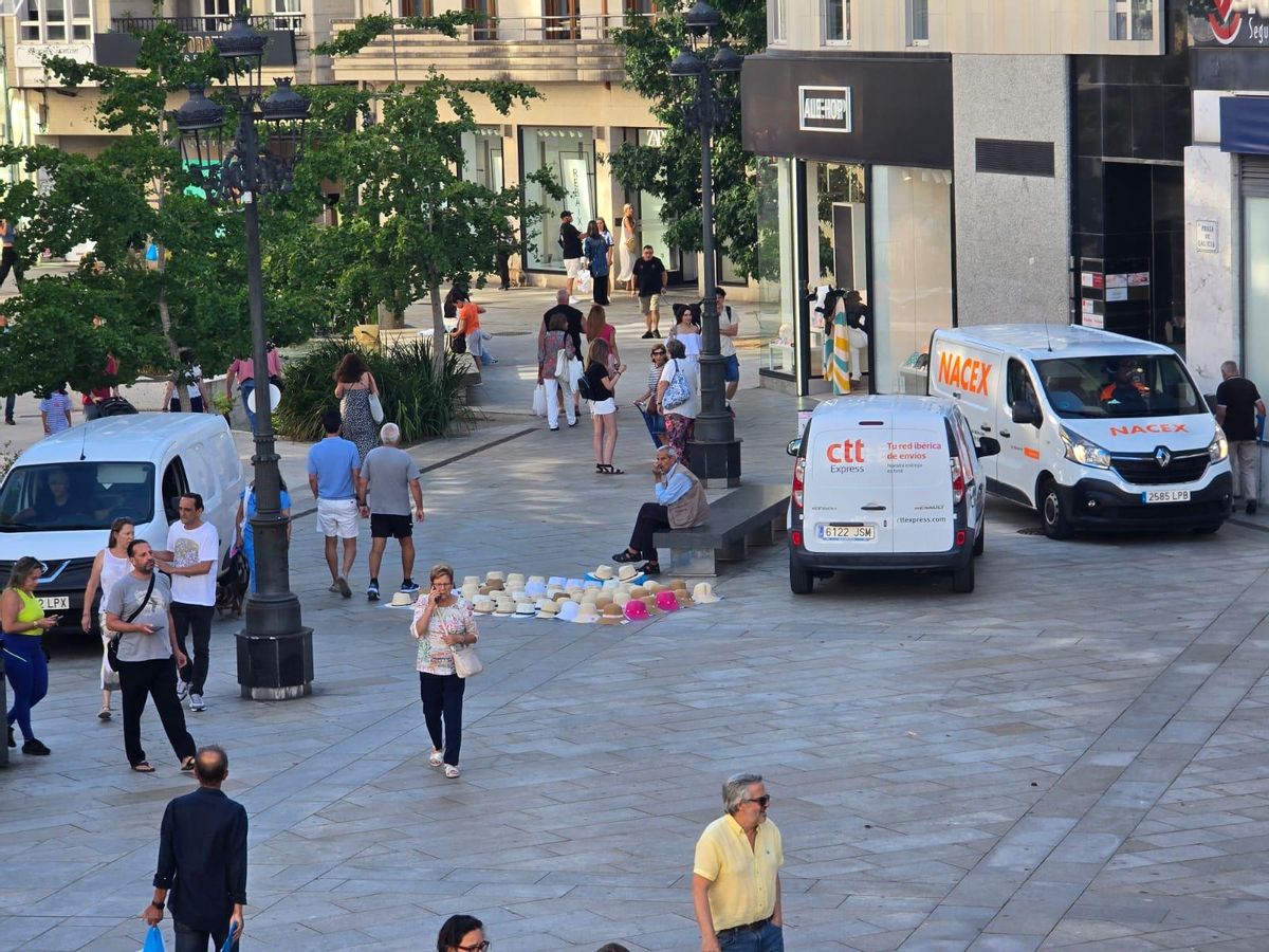 La plaza de Galicia, ayer.