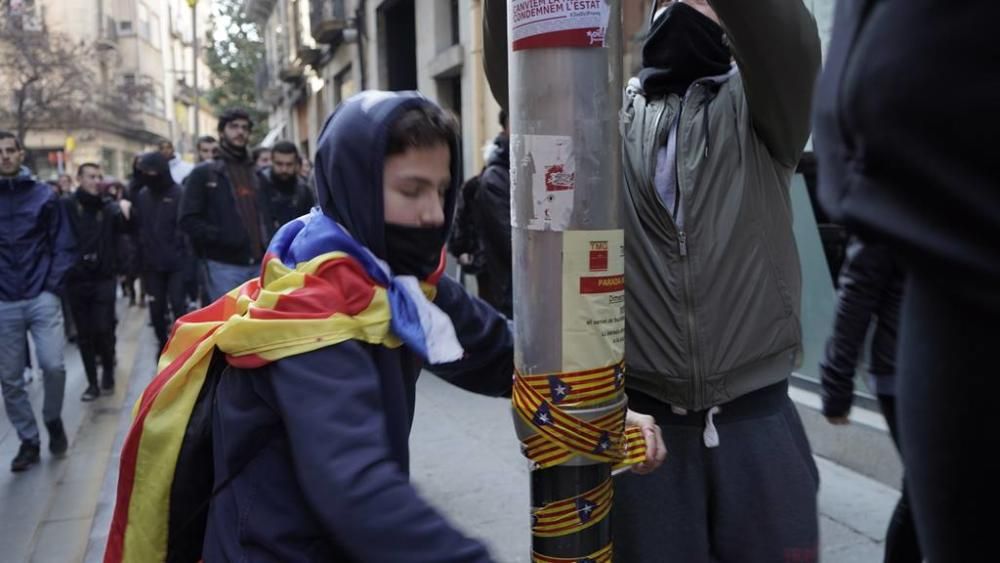 Accions dels piquets en la vaga del 21-F a Girona