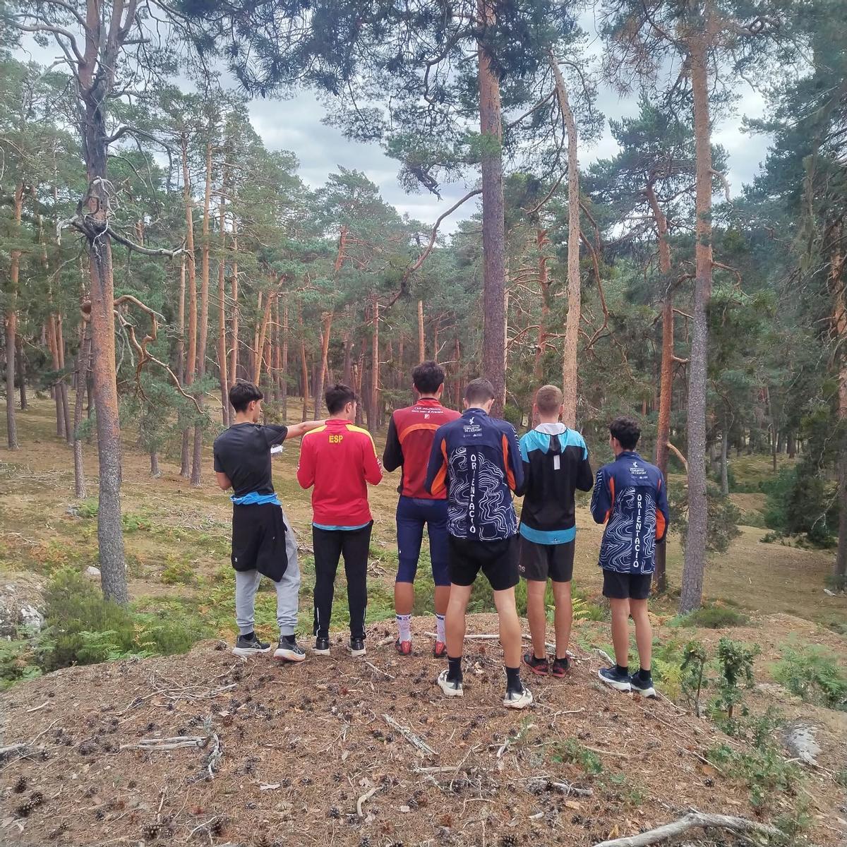 Deportistas del CAX Orientació en las pruebas de Soria.