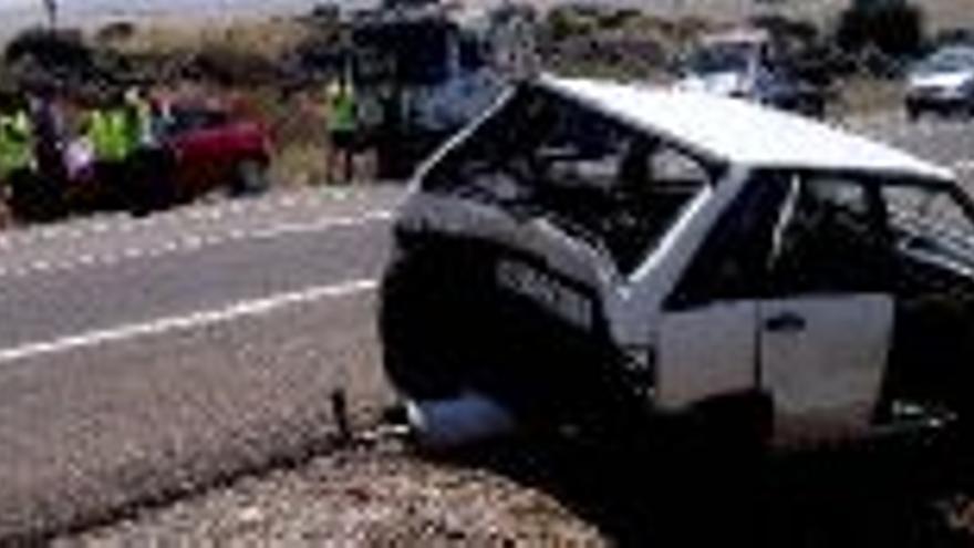 Un accidente múltiple se salda con una herida