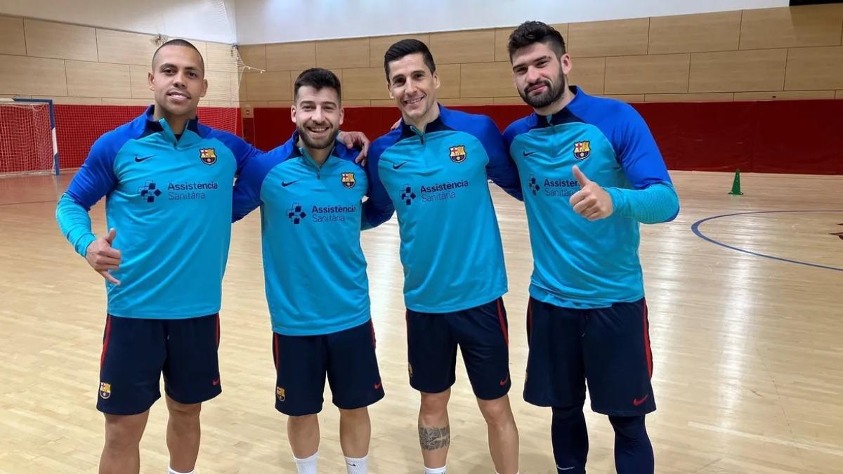 Ferrao, Catela, Ortiz y Feixas, en la Ciutat Esportiva