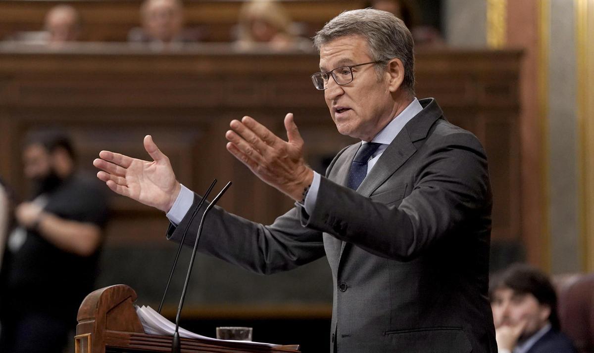 Feijóo en el pleno de aprobación definitiva de la ley de amnistía en el Congreso de los Diputados