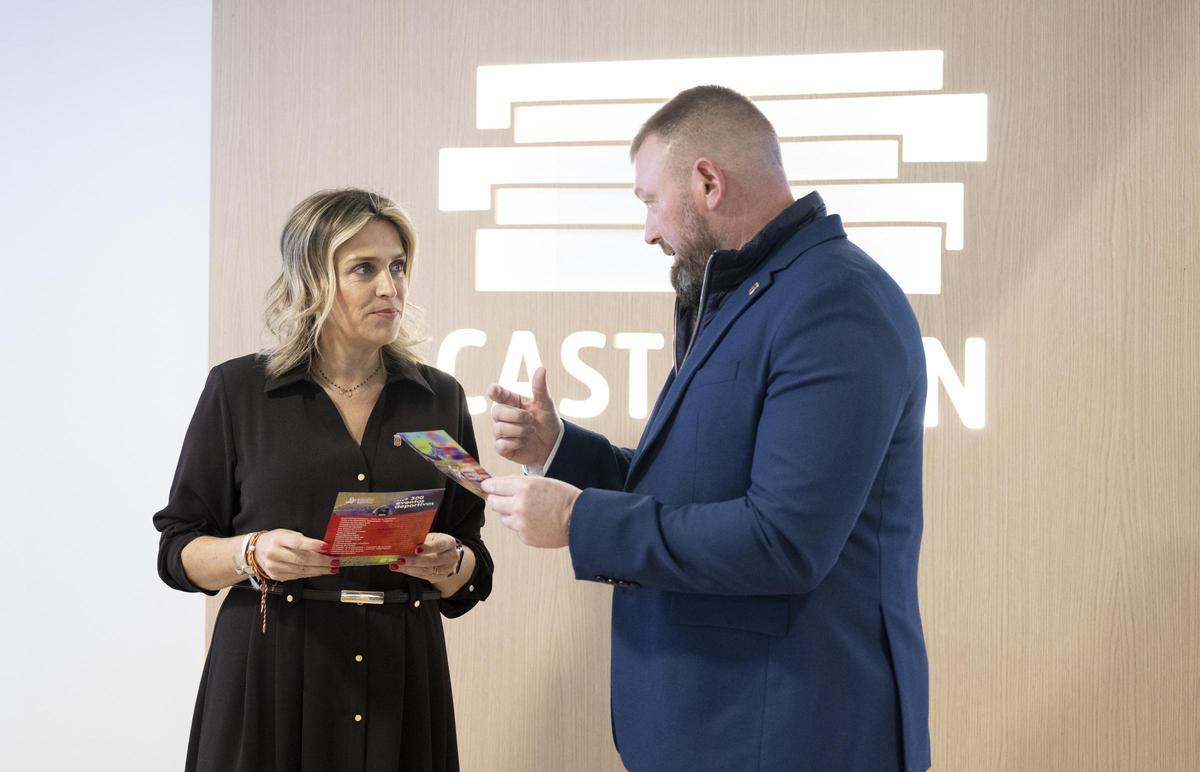 La presidenta de la Diputación, Marta Barrachina, y el diputado de Deportes, Iván Sánchez.