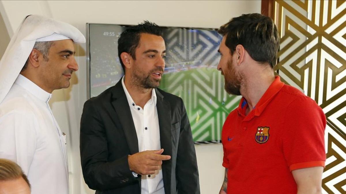 Xavi conversó con Messi