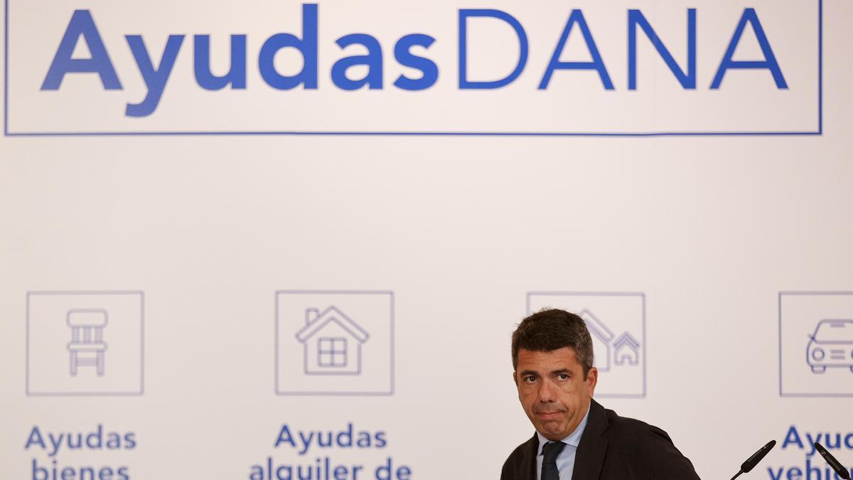 Mazón anuncia 12 millones en ayudas dana a través de tres líneas