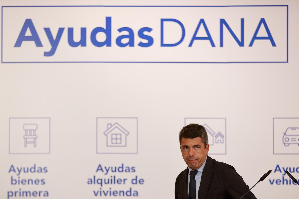 Carlos Mazón, en la presentación de las nuevas ayudas del ‘Pla Recuperem València’ en el Palau
