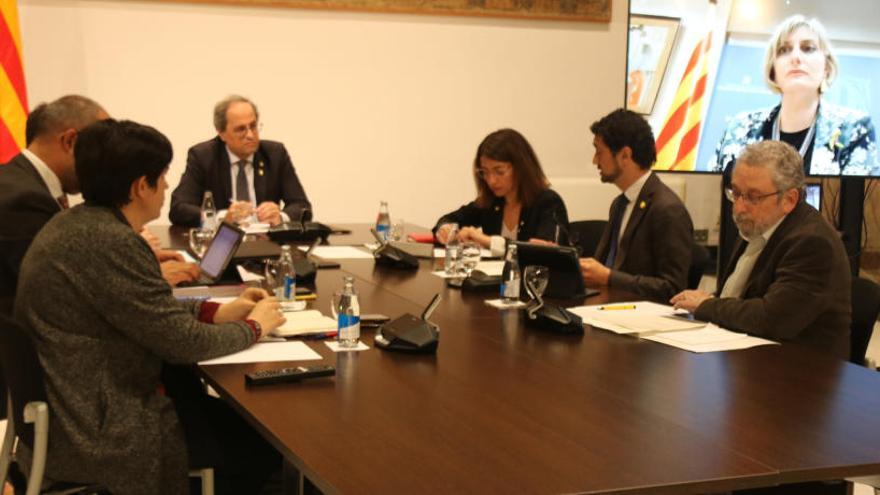 Torra presideix una reunió de seguiment del primer cas de coronavirus a Catalunya