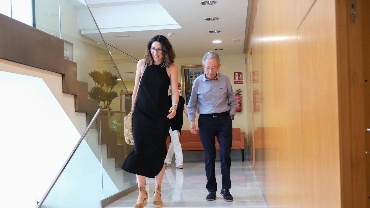 La vicepresidenta de la Generalitat, Aitana Mas, y el Síndic de Greuges, Ángel Luna.
