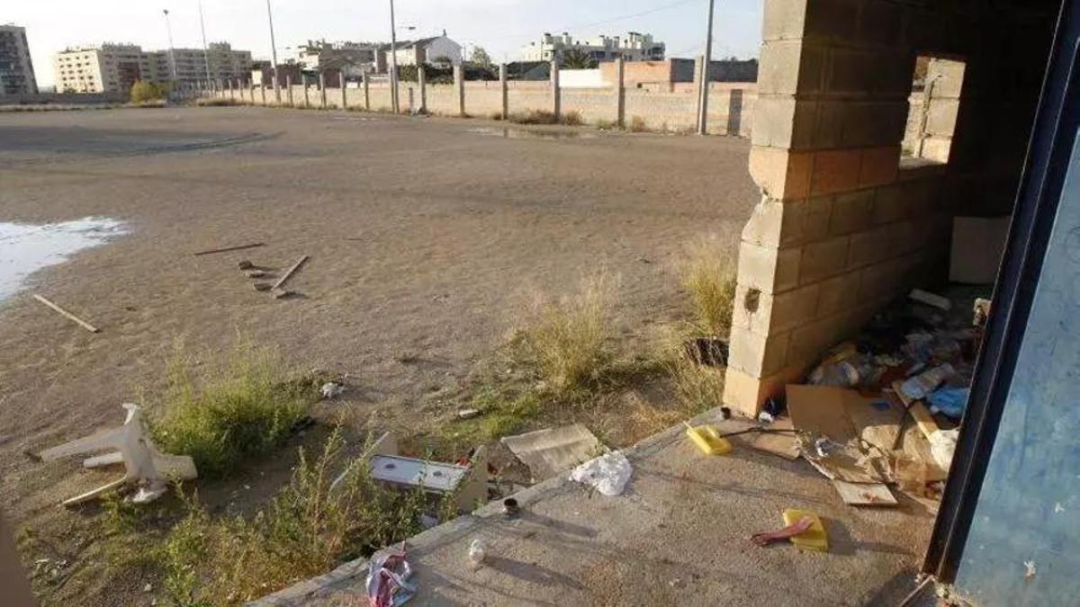 Interior del viejo campo de La Camisera durante mucho tiempo