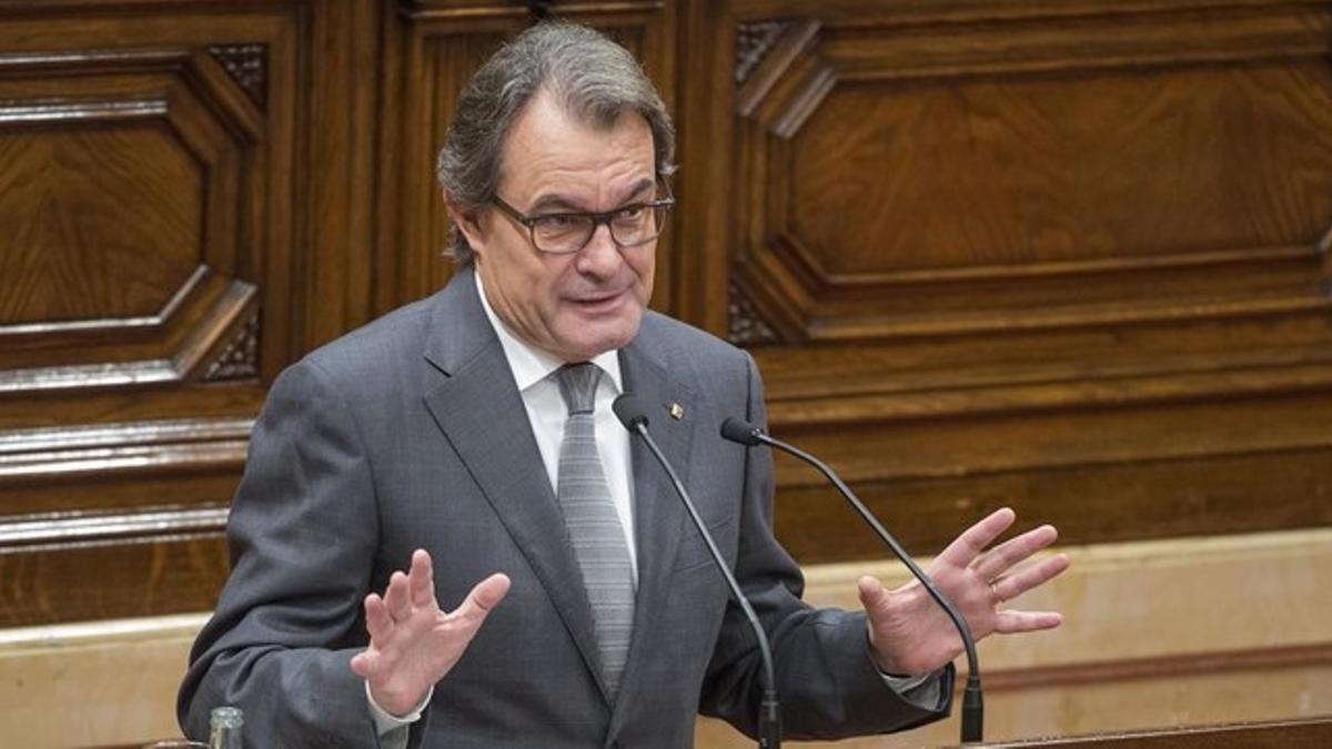 Artur Mas en el debate de investidura de noviembre del 2015.