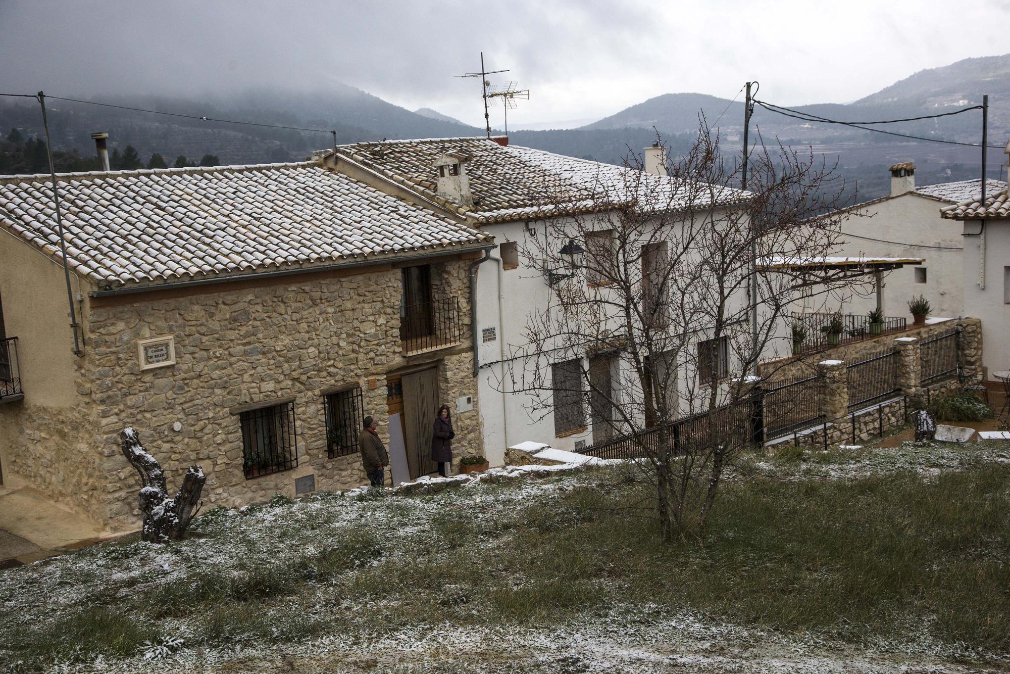 Nevadas débiles en los puntos más altos de l'Alcoià y El Comtat