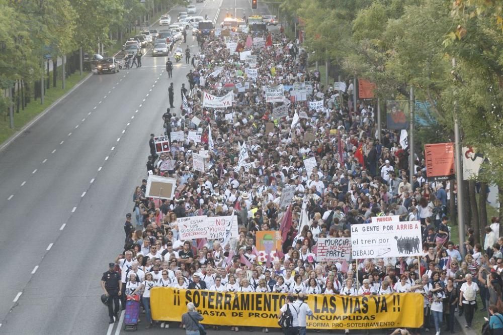 Manifestación contra el muro de Murcia en Madrid