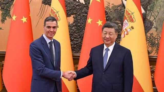 Pedro Sánchez i el president xinès, Xi Jinping.
